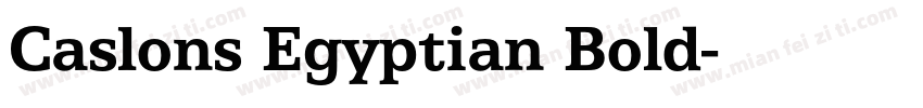 Caslons Egyptian Bold字体转换